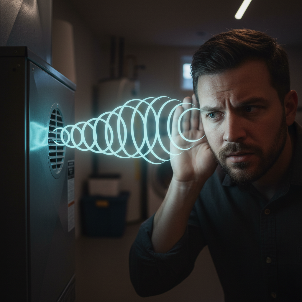 HVAC technician diagnosing strange furnace noises in Toronto home